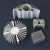 Import cylindrical stamping lamp 160mm 100mm 80mm aluminium heat sink from China