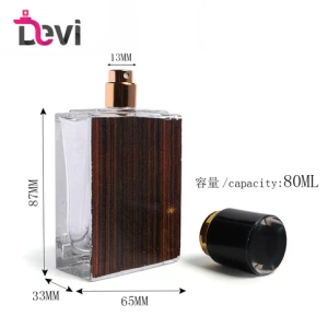 Devi New Design 80ML Glass Perfume Bottles Square Parfum Bottle Refillable Fragrance Sprayer Atomizer Empty Container Packaging
