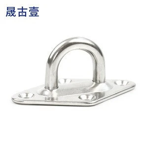 Diamond 304 or 316 Stainless Steel Square Pad Eye Plate hardware Door Ship Sailboat 2-1/2&quot; Boat Marine Pad Eye Hook