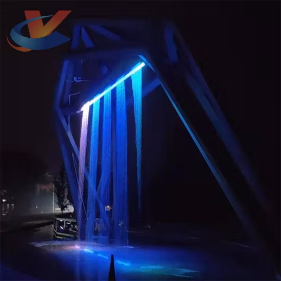 Digital Rain Fall Water Curtain Outdoor Colorful Waterfall Curtain Fountain with Laser Light