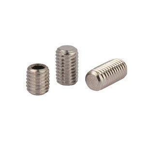 DIN913 stainless steel 304/316 hex socket flat point m4 set screw