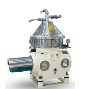 Disc stack centrifuge separator with continuous feeding and discharge