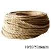 DIY Hemp Rope Twisted Electric Wire Braided Electrical Cable Wire