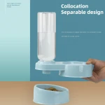 Double pet bowl cat automatic drinking water feeder folding leakproof bowls  Colorful Color Accept