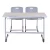 Import Double school desk and chair for classroom furniture from China