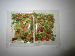 Dried vegetable sachet