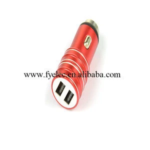 Dual port usb car charger for mobile phone
