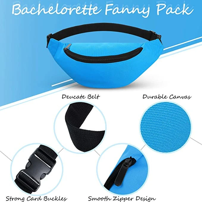 Durable Fasion  polyester sports running waterproof sling crossbody custom fanny pack Waist bag