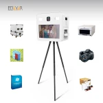 Easy to use, discreet and compact selfie photo booth with thermal printer and camera