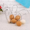 Eggs Iron Storage Basket Chicken Shaped Food Holder Household Container Egg Baskets Wire Fruit Baskets with Handle