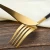 Import Elegant Hotel set Best Home brand cutlery stainless steel gold spoon and fork set from China