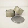 empty 2 pieces tinplate container round can tuna canning factory cans for meat fish