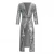 Import European American 2020 new women&#x27;s fashion casual Bright color sequined long coat with belt from China