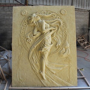 European style sandstone wall hanging indoor decor Wall relief carving sculpture
