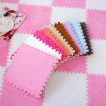 EVA Foam DIY Puzzle Mat Long Hair Villi Shaggy Carpet Jigsaw Mat Plush Warm Soft Area Rug Children Baby Playmats