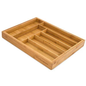 Expandable Kitchen Bamboo Storage Drawer Dividers Cutlery Tray
