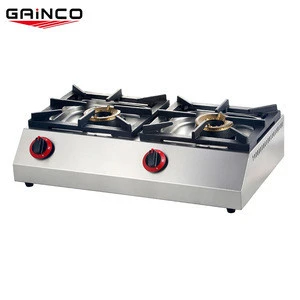 Factory direct supply chinese cooking stove stainless steel 3 big burner table gas stove/cooktop
