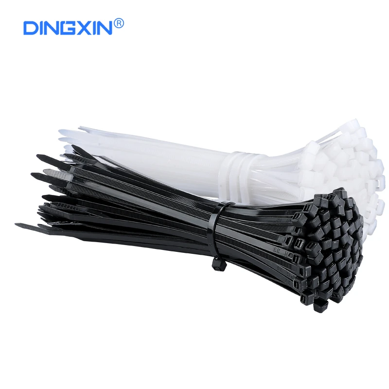 Factory environmental protection nylon 66 cable small tie black white plastic tie 3x100mm self-locking nylon cable ties