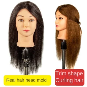 Factory outlet Cosmetology 100% Real Human Hair Salon Practice Hairdresser Training Head Mannequin Dummy Doll Mannequin Head