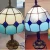Import Factory Price 8 Inch Simple Modern Minimalist Lattice Grids Glas Lamp Bedside Tiffany Stained Glass Table Lamp from China