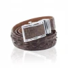 Factory Price Crocodile Genuine Leather Belt Modern Style For Men Brown Color MOQ 1 Piece