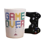 Factory price mini tea cup video game controller shape coffee mug ceramic