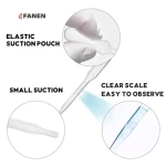 Fanen 0.5ml Disposable Plastic Pasteur Pipette Clear Graduated Transfer Pasteur Pipettes Lab Liquid Dropper