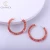Import Fashion Classic Gold Hoops Peach Pink Seed Bead Boho Circle Native American Handmade earrings from China