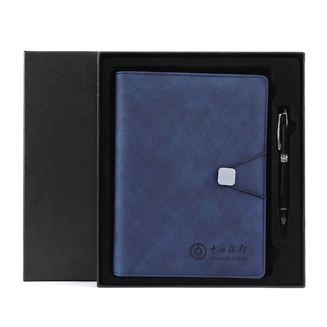 fashion hardcover high quality pu leather notebook journal close with telescopic belt