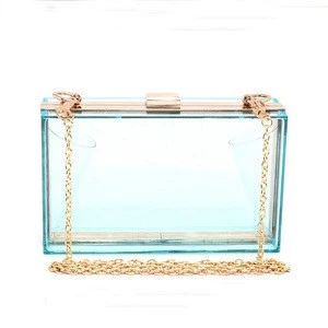 fashion office transparent acrylic clutch evening bag for girls