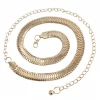 Fashionable and elegant gold women&#x27;s waist chain dress decorated with large metal ring belt