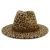 Import Fashionable woollen jazz hat fashionable  Autumn winter new leopard print wool top hat jazz hat for women men Fedora Hats from China