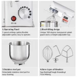 FEST China Dough Kneader Stand Mixer Multifunctional Bakery Food Mixer Comercial 7L Stainless Electric automatic flour mixer machine