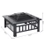 Import Fire Pits Wood Burning Backyard 3 in 1 BBQ Firepit Grill Fire Pit Outdoor Steel metal Firepit 81cm Square Fire Pits Table from China