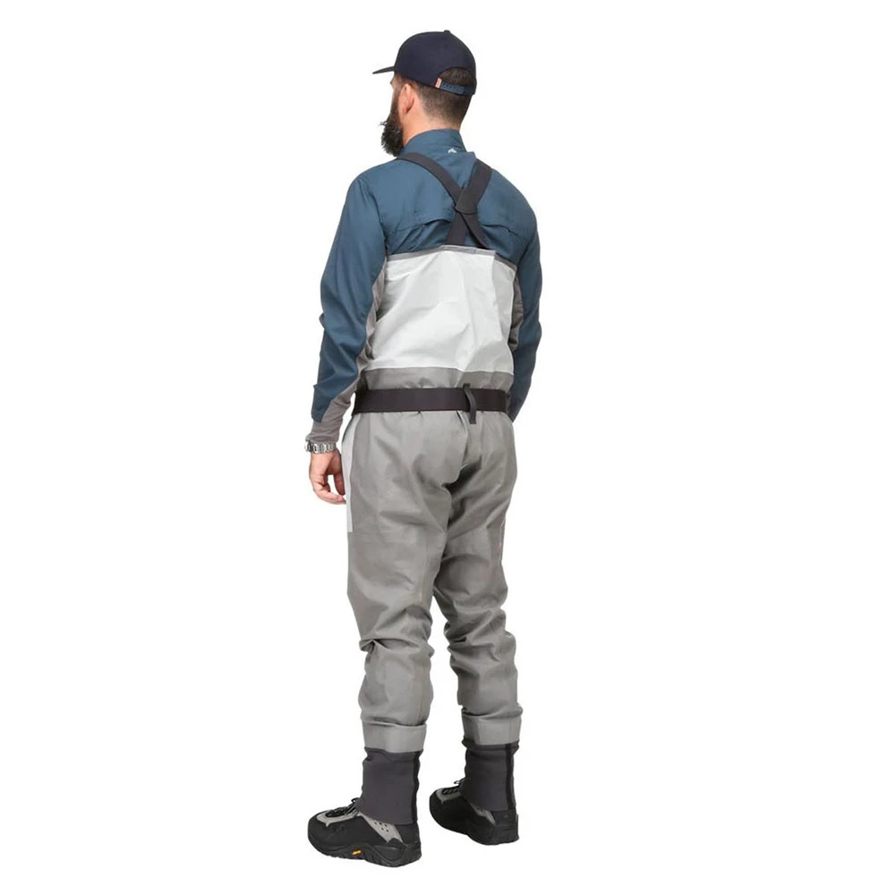 Fishmen Chest Wader Waterproof Dry Pants Breathable Zip-front Stockingfoot Waders With Overlayed Pockets for Hunting Fishing