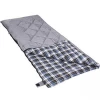 Flannel Double Sleeping Bag for camping with 2 pillows