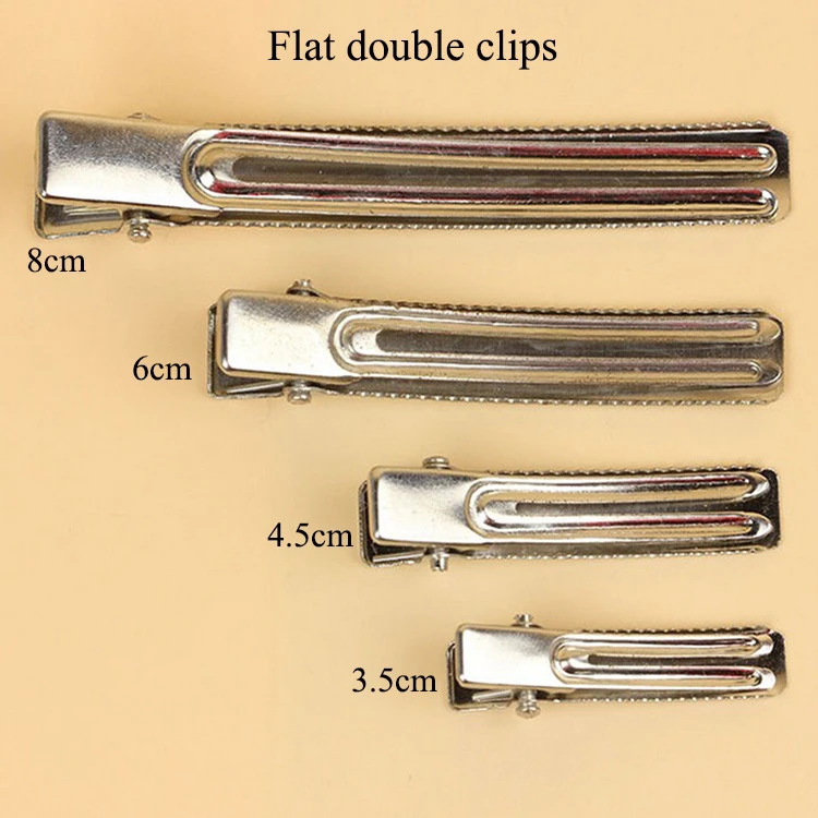 Flat Metal Single Prong Hair Clips Duckbill Clip  and all kinds of styles DIY hair clip Accessories