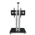 Import Floor Standing Rotating 42 To 80 Black And White Modern Contemporary TV Mount With Glass Stand from China