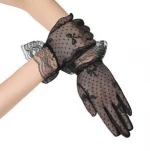 Floral Lace Gloves for Wedding Opera Party 1920s Flapper Lace Gloves Stretchy Adult Size