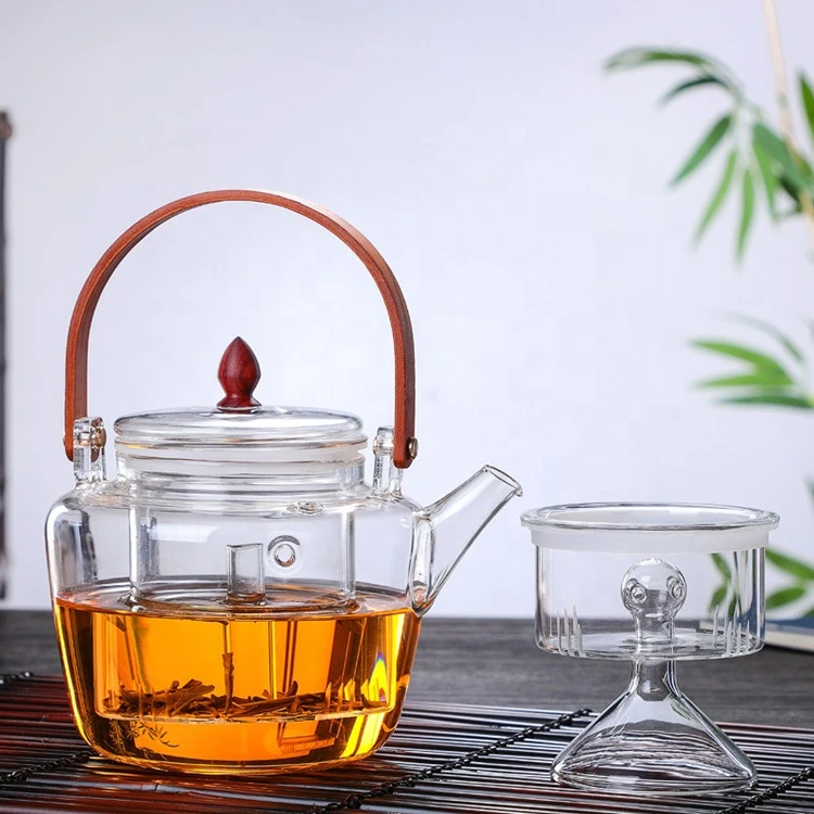 Flower Pot Designer Sets Kung Fu Set Infuser Glass Tea Kettle With Lid