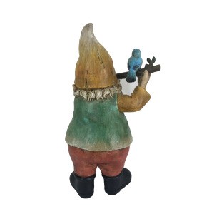 Flute Player Polyresin Material And Artificial Style Custom Fairy Garden Gnomes Figurines