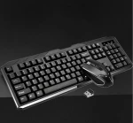 For office computer OEM black color 2.4GHz wireless keyboard mouse combo with USB receiver