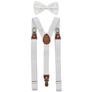 Free sample factory Suspenders & Bow Tie Set-Mens Y- Band Suspenders + Matching Bowtie For Wedding