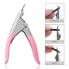 French Edge Nail Tip Cutter Plastic handle U-shaped Nail Clipper for nail tool