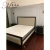 Import French furnishings linearity and rectangular forms design light oak panel fabric bed from China