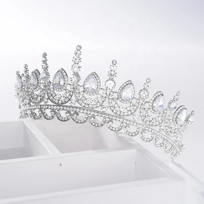 Genya Princess Tiaras Bridal Crown Headband Wedding Hair jewelry  for Women Headdress Luxury Hairband Accessories