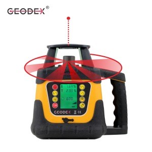 Geodex 400HVG accuracy Self-Leveling Rotary Grade Laser Level, Slope Matching with LCD display, green laser beam long visibility