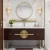 Import Gold Handle Floor Stand Solid Wood Bathroom Vanity With Marble Top from USA
