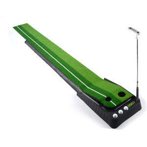Golf Putting Green Patice Mat -  Portable Mat with Auto Ball Return Function - Mini Golf Practice Training Aid, Game and Gift