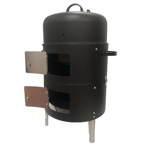 Good Quality 3 Layers Tower Vertical Barrel Smokeless grill Charcoal  commercial bbq grill for outdoor
